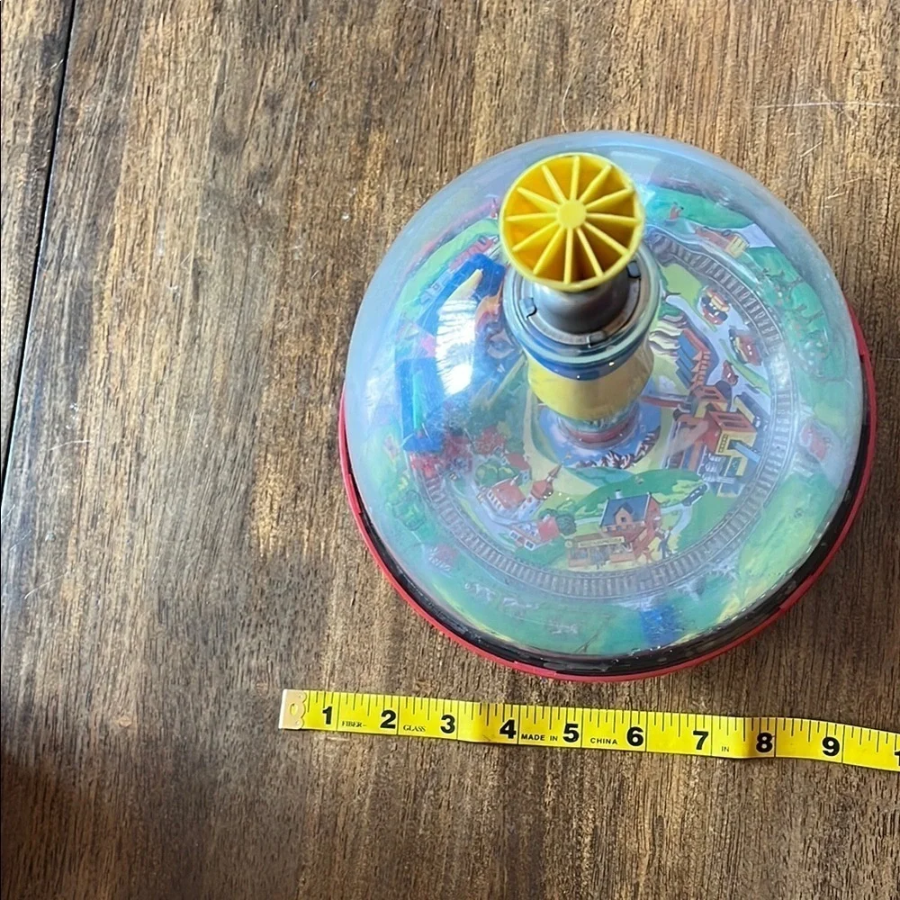 Vintage Plastic SPINNER TOY, Spinner Train Toy, USSR, 1980s